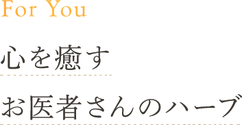 For You 心を癒すお医者さんのハーブ