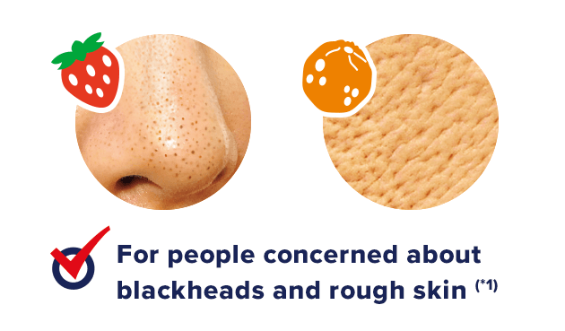 For people concerned about blackheads and rough skin (*1)