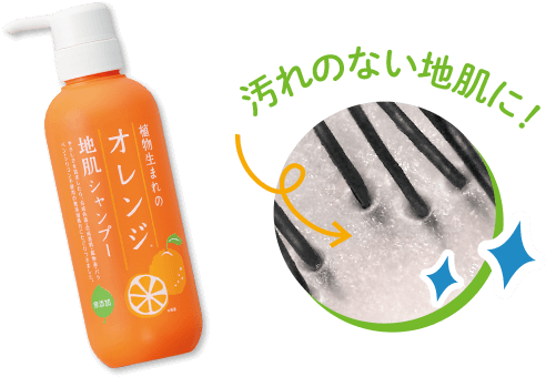 植物生まれのオレンジ地肌シャンプーS　汚れのない地肌に！