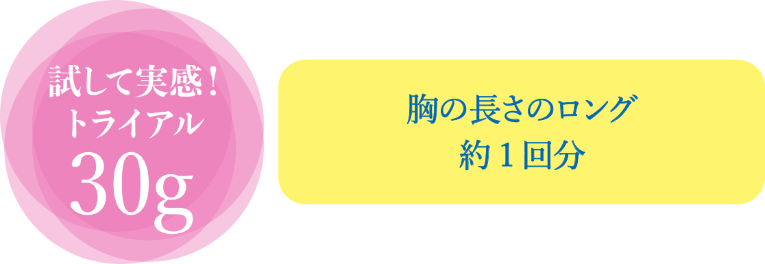 試して実感!トライアル30g胸の長さのロング 約1回分