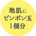 地肌にピンポン玉1個分