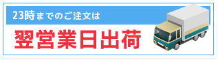 クレジットカード・代引限定 正午までのご注文 当日出荷いたします