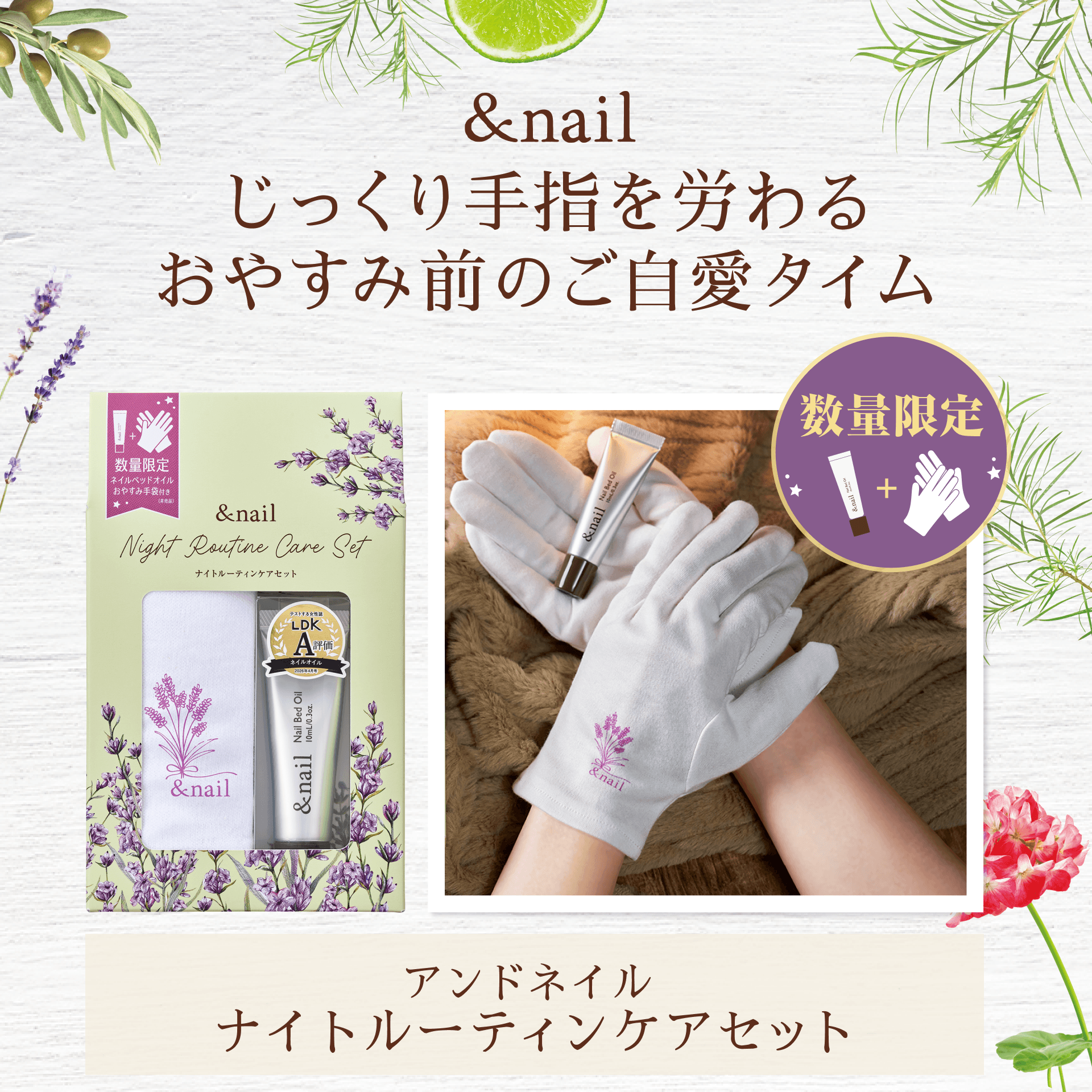 アンドネイル ナイトルーティンケアセット