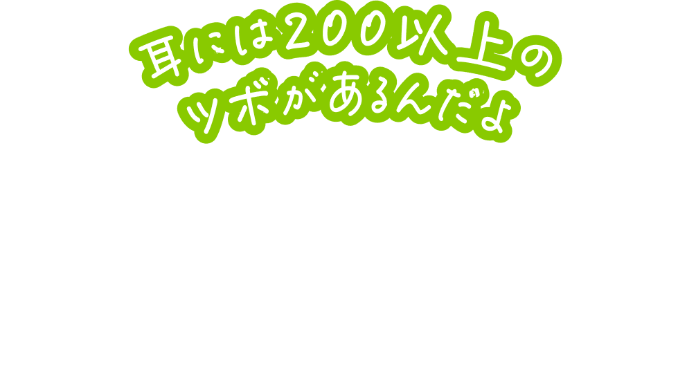 耳には200以上のツボがあるんだよ 耳もみブーストパッドご使用方法