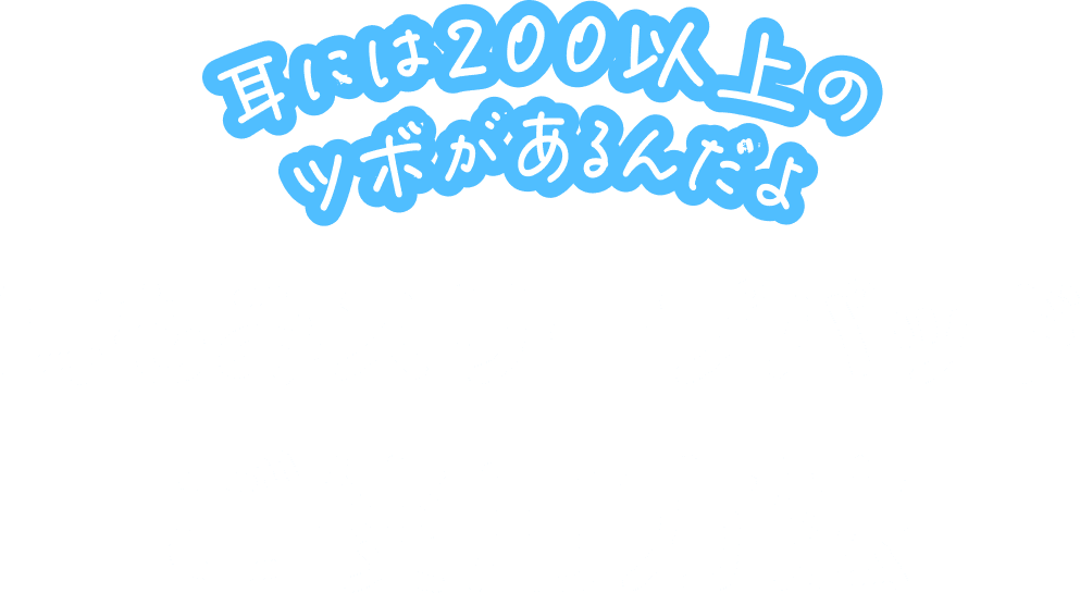 耳には200以上のツボがあるんだよ 耳もみスリープパッドご使用方法