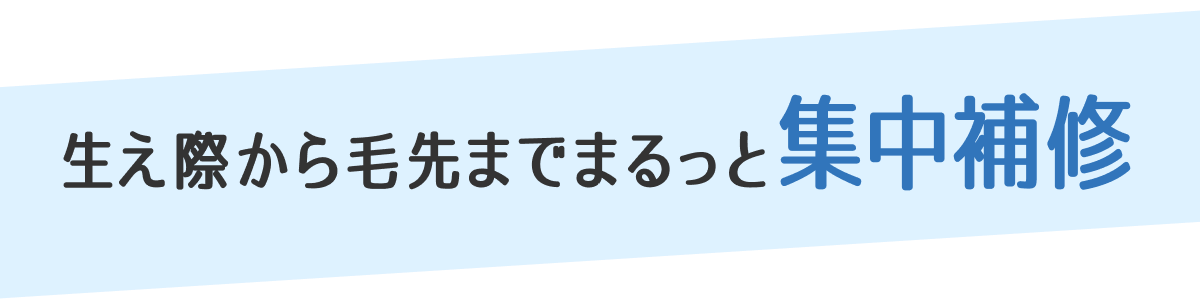 生え際から毛先までまるっと集中補修