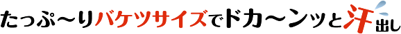 たっぷ～りバケツサイズでドカ～ンッと汗出し