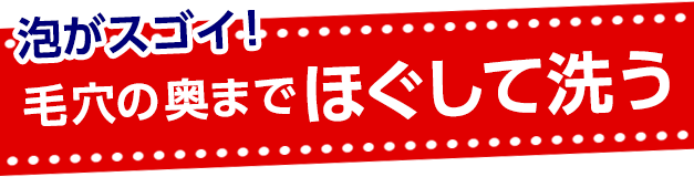 泡がスゴイ！ 毛穴の奥までほぐして洗う