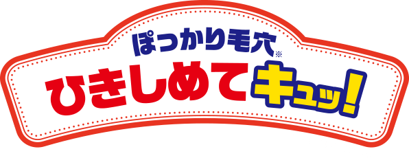 ぽっかり毛穴(※)ひきしめてキュッ! ※毛穴の多い肌のこと