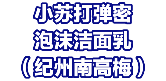 小苏打弹密泡沫洁面乳（纪州南高梅）
