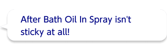 After Bath Oil In Spray isn't sticky at all!