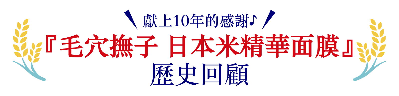 獻上10年的感謝♪『毛穴撫子 日本米精華面膜』歷史回顧