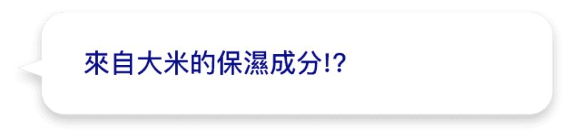 來自大米的保濕成分！？