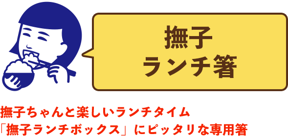 撫子ちゃんと楽しいランチタイム「撫子ランチボックス」にピッタリな専用箸