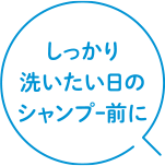 しっかり洗いたい日のシャンプー前に