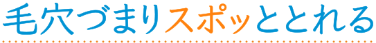 毛穴づまり　スポッととれる