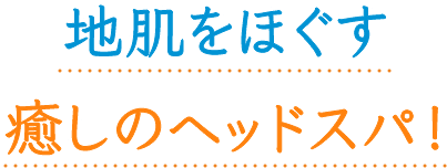 地肌をほぐす　癒しのヘッドスパ！