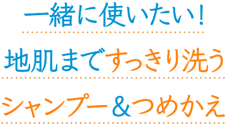 一緒に使いたい！地肌まですっきり洗うシャンプー&つめかえ