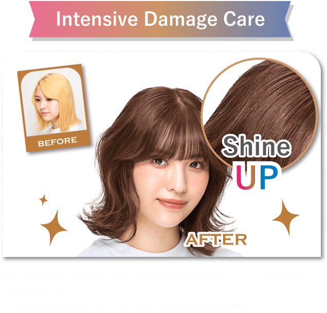 The actually finished look is slightly different from the picture on a screen. Healthy black hair or gray hair may not be colored.