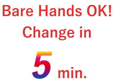 Bare Hands OK!Change in 5min.