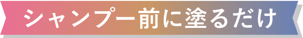 シャンプー前に塗るだけ