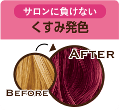 サロンに負けない くすみ発色