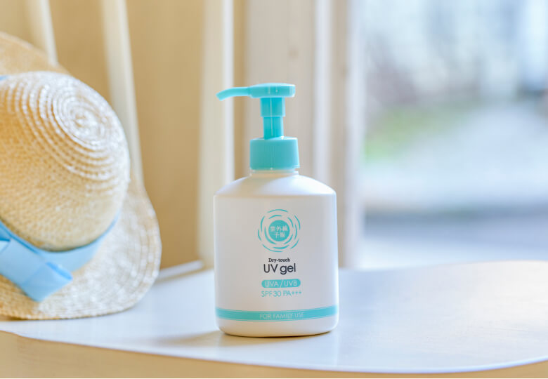 サラフェプラス、クールシャーベットジェル、モイスチャーアクアUVの3