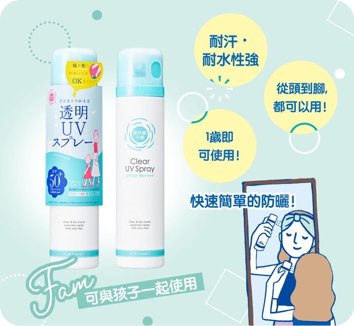 Sweat & water resistant From head to toe! OK from 1-year-old