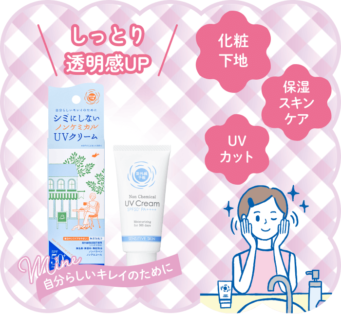 しっとり透明感UP 化粧下地 保湿スキンケア UVカット