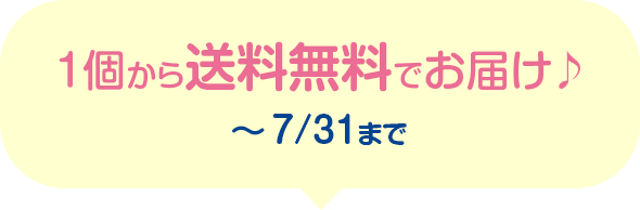1個から送料無料でお届け♪ 〜7/31まで