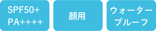 SPF50＋PA＋＋＋＋　顔用　ウォータープルーフ