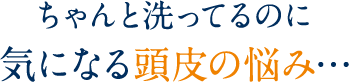 ちゃんと洗ってるのに気になる頭皮の悩み…