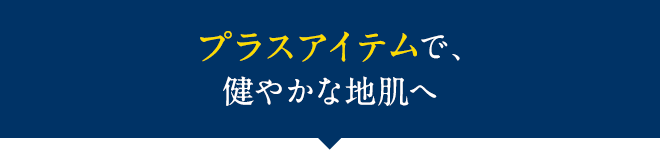 プラスアイテムで、健やかな地肌へ