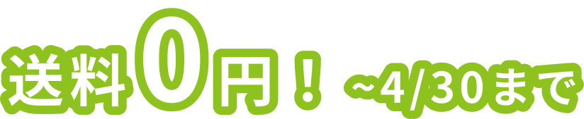 送料0円!~4/30まで