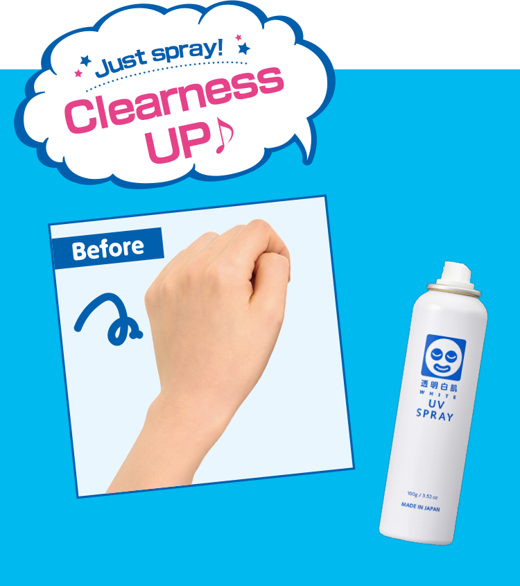 TRANSPARENT White UV Spray
