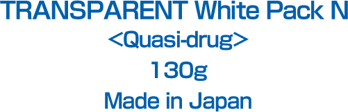 RANSPARENT White Pack N <Quasi-drug>130g / Trial size 30g Made in Japan 