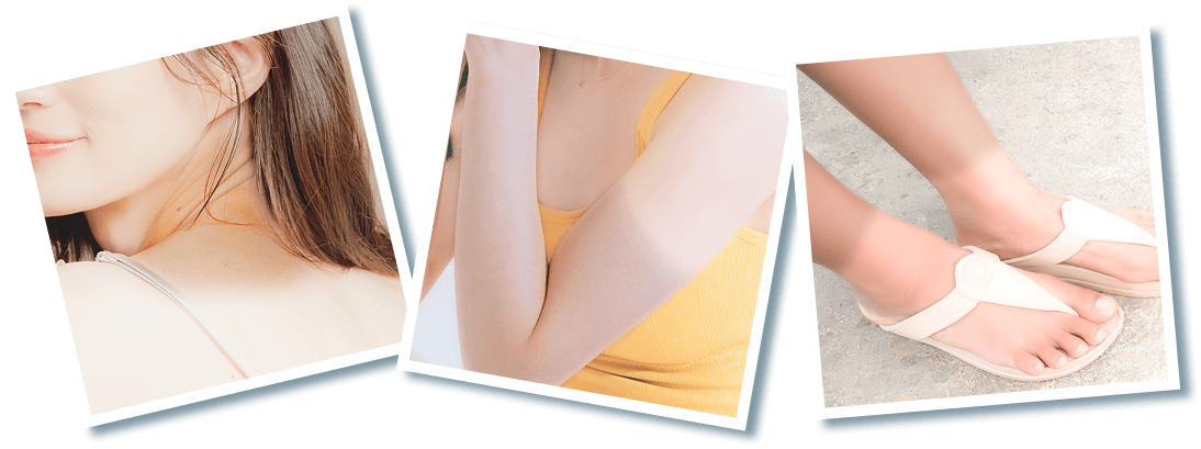 メイク可愛いけど・・・Body焼け大丈夫!?