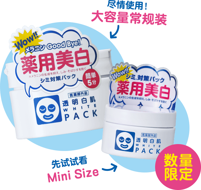 尽情使用！ 大容量常规装 先试试看 Mini Size 数量限定