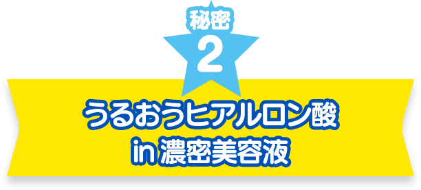 秘密２　うるおうヒアルロン酸 in 濃密美容液