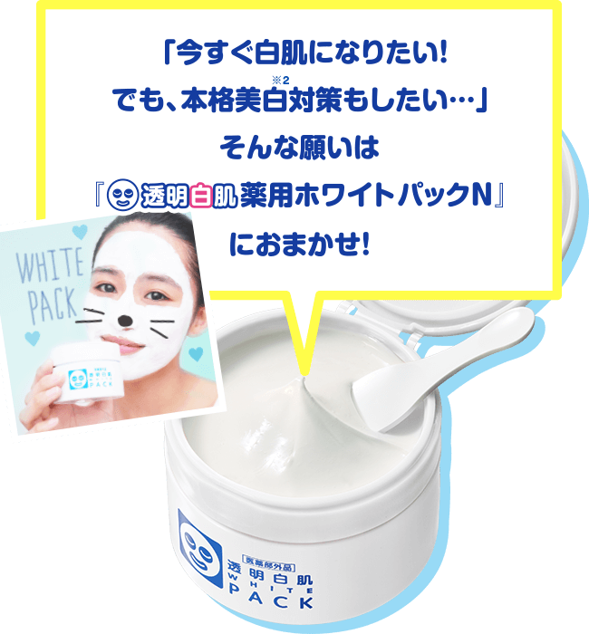 透明白肌 薬用ホワイトパックN｜ 石澤研究所 公式サイト